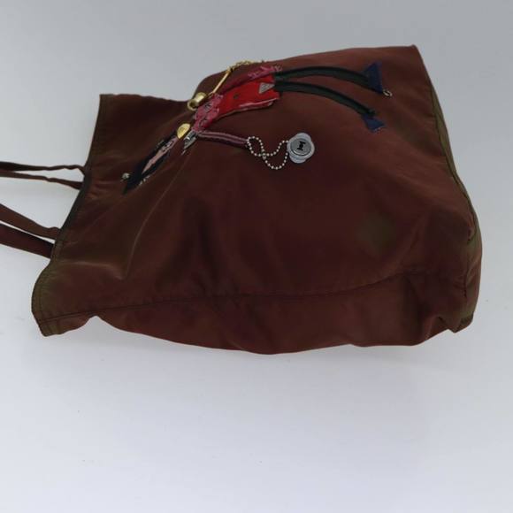 PRADA robot Hand Bag Nylon Brown Auth bs17789 - Picture 5 of 16